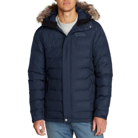 Eddie Bauer Men's 650 Fill Down Parka Blue Size S/M/L/XL NEW - Picture 7 of 7